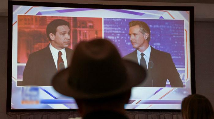 Gavin Newsom grills Ron DeSantis over Donald Trump during heated debate