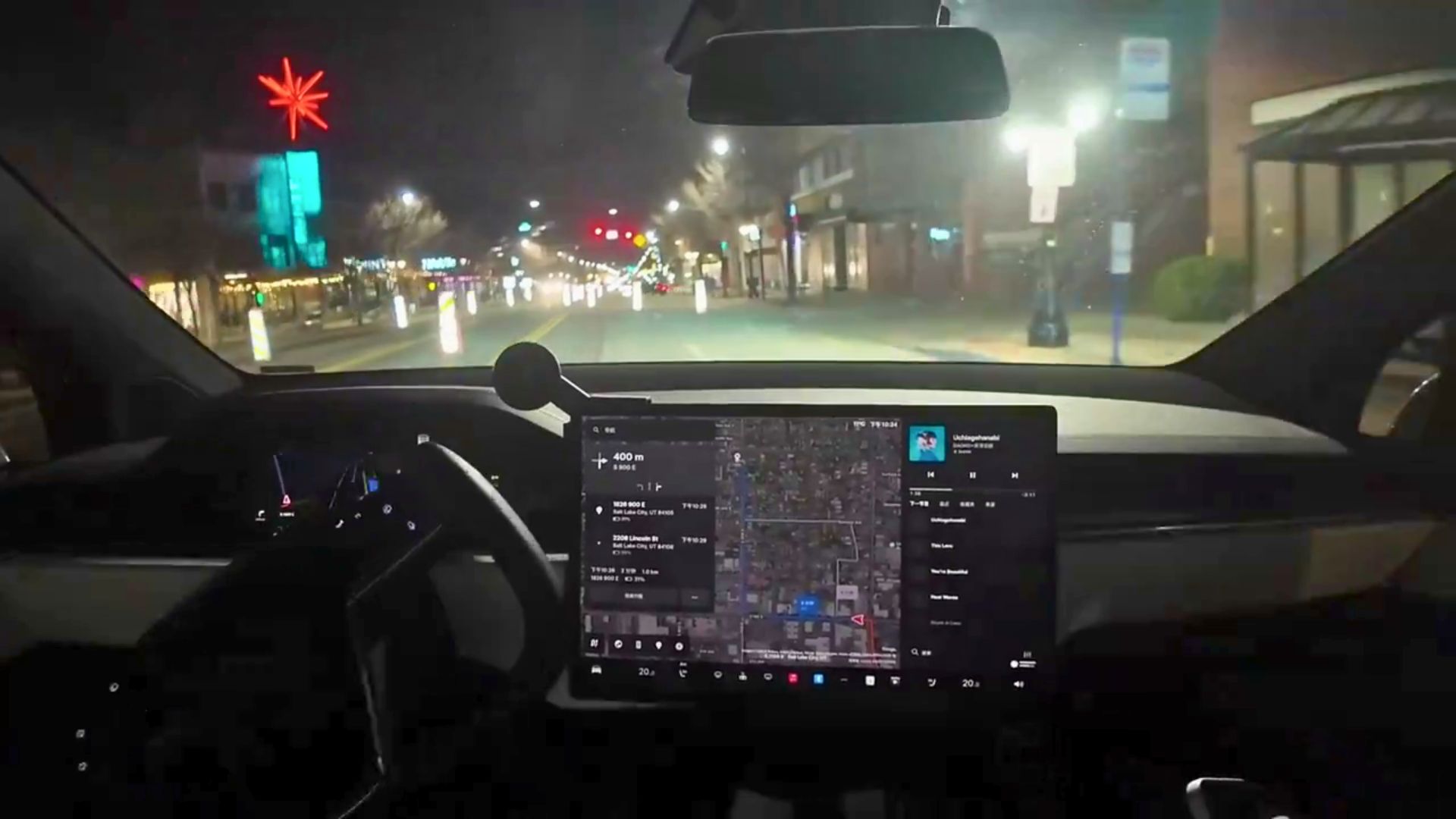 Watch: Elon Musk shares Tesla's new FSD tested at night