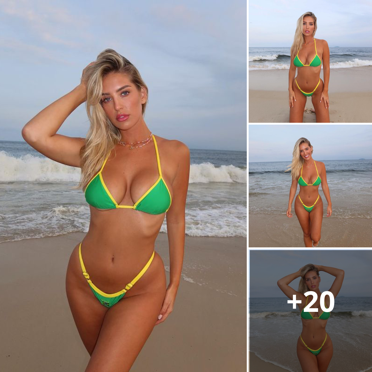 Admire the latest photo set of Skyler Simpson, extremely seductive with beautiful curves on the beach