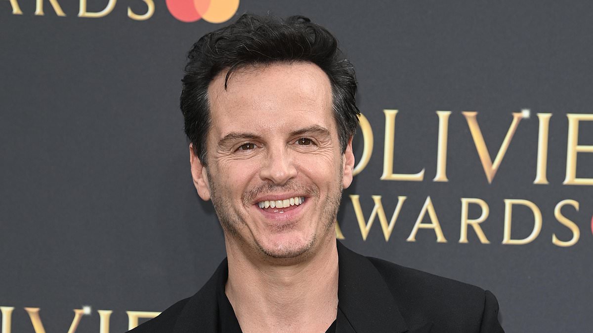 Olivier Awards 2024: Andrew Scott looks like a winner as fashion conscious star attends in a cropped blazer and shimmering shirt - weeks after the death of beloved mum Nora