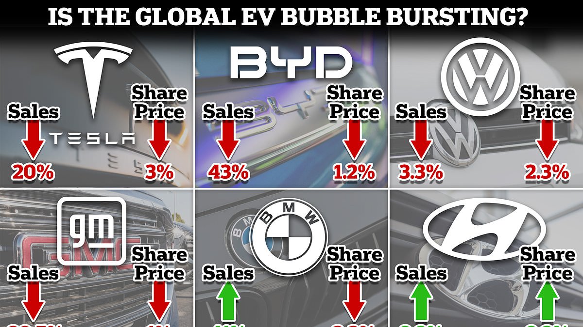 Is the global EV bubble bursting? Global demand falls by up to 40%