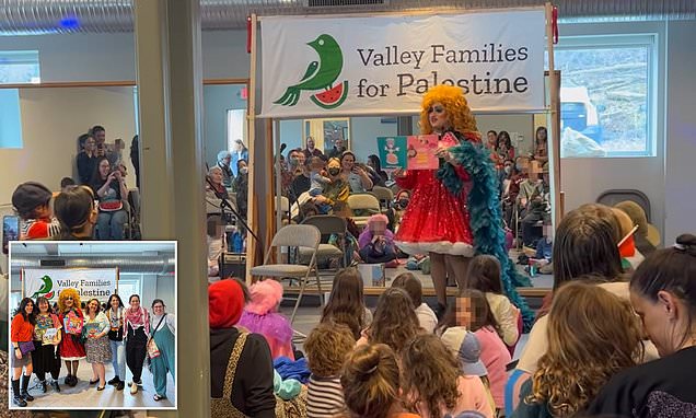 Drag queen speaker makes children chant 'Free Palestine'