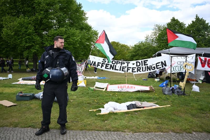 Berlin police move to clear pro-Palestinian protest camp