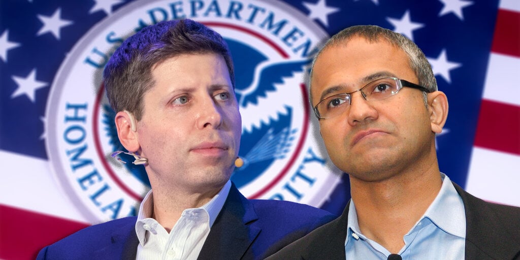 Sam Altman, Satya Nadella Join High-Powered AI Safety Board for Homeland Security