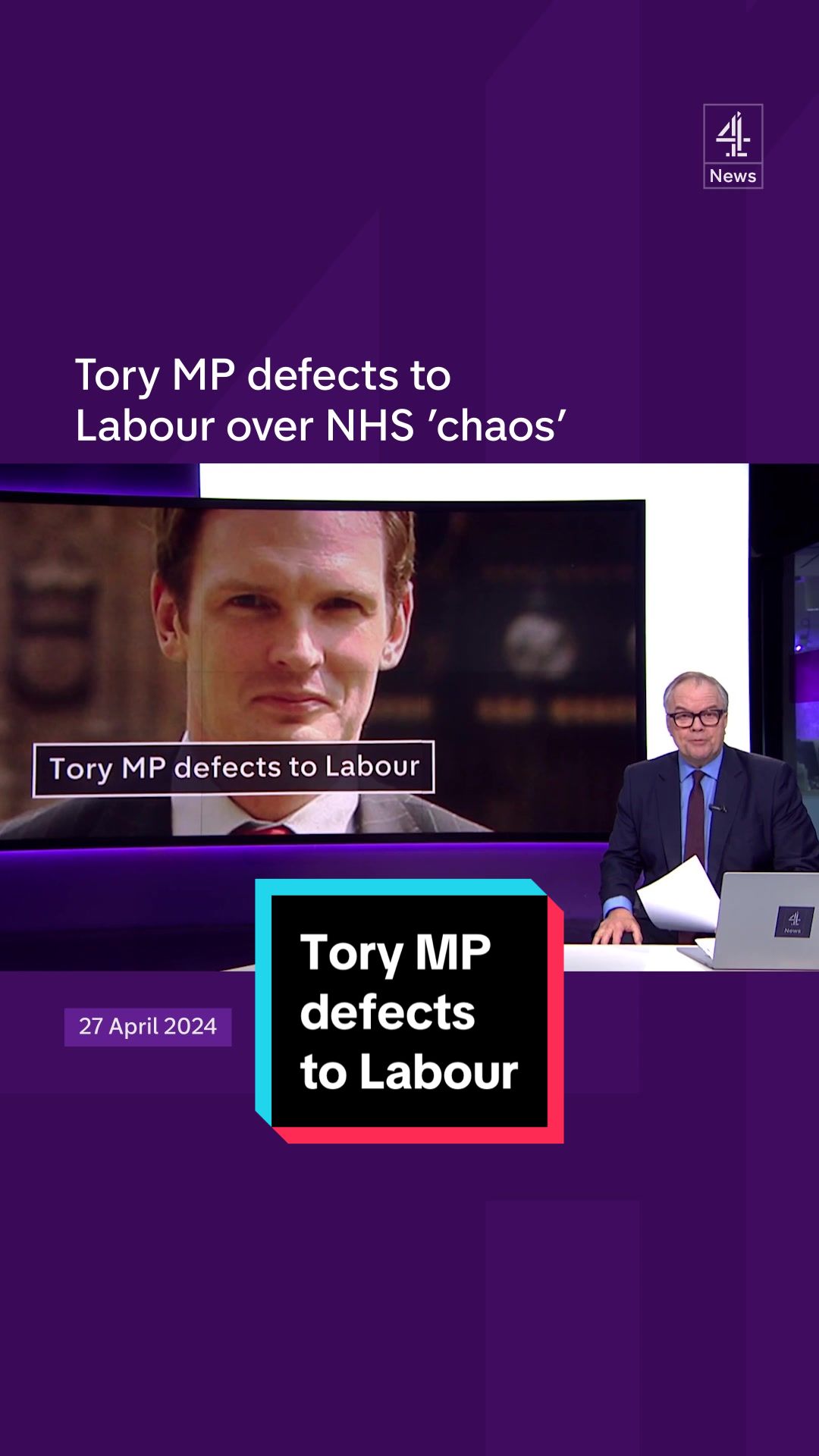 Tory MP and former health minister Dan Poulter has defected to Labour - citing "chaos" in the NHS as his reason #tories #ukpolitics #politics #labour #commons