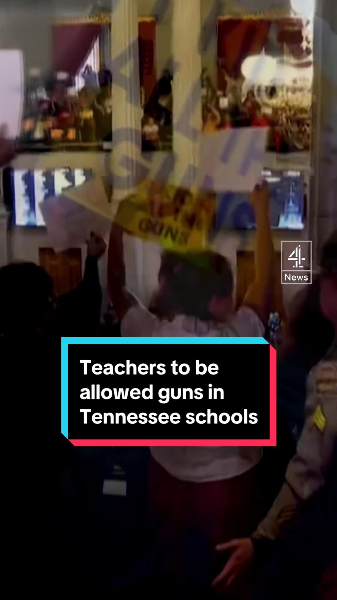 Tennessee’s Republican lawmakers passed a bill on Tuesday allowing some teachers to carry concealed weapons in classrooms. We’ve spent time with Democrat representative and anti-gun campaigner Justin Jones, and spoke to Senator Paul Bailey who sponsored the legislation #US #USA #Tennessee #law