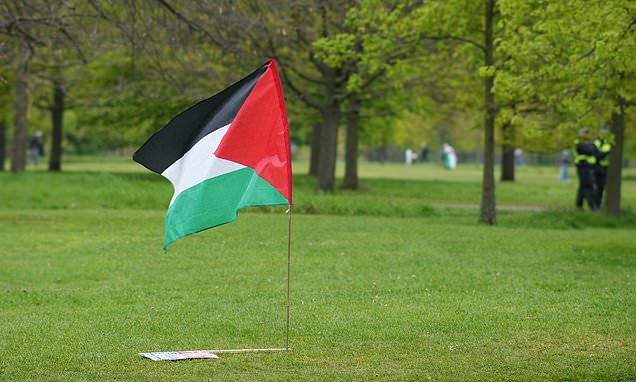 Pro-Palestinian tent camps seen at British university as chaos erupts