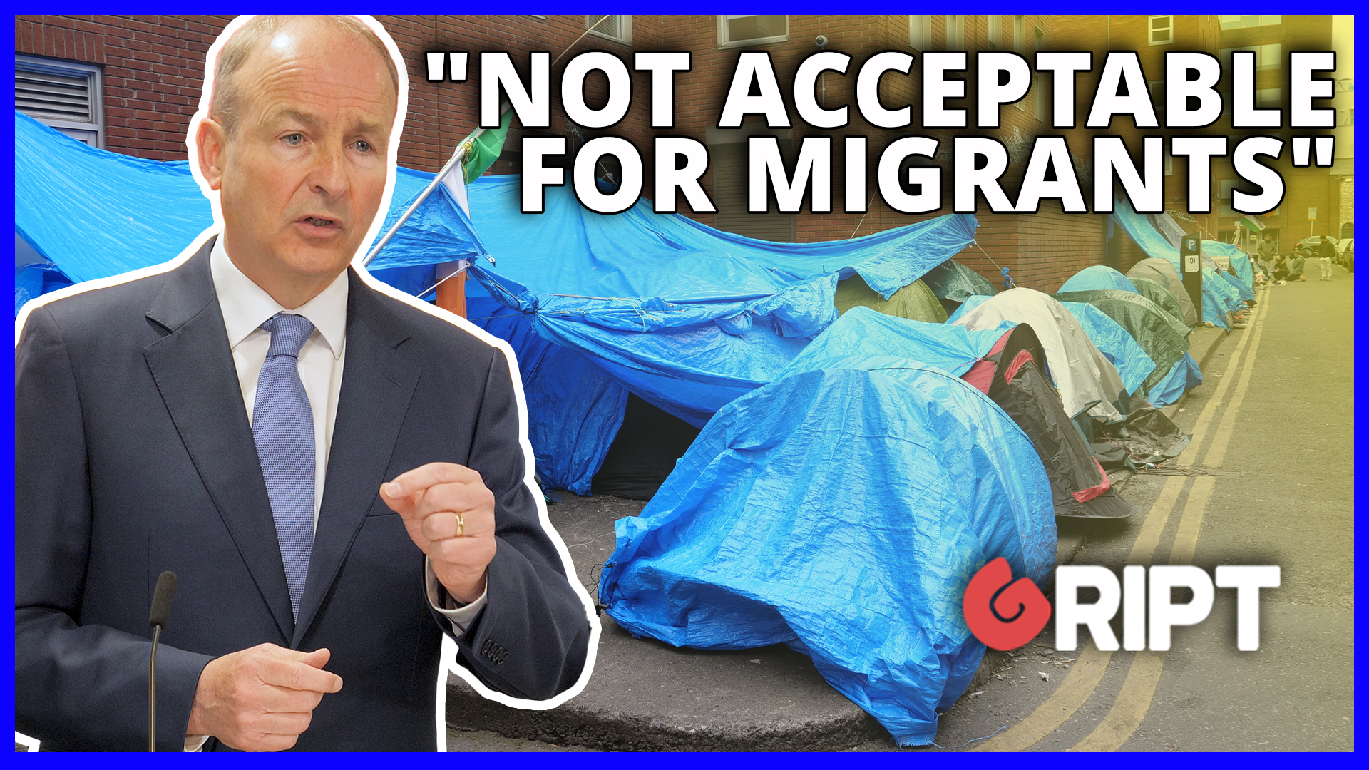 Mount Street tent city "not acceptable for migrants", says Martin