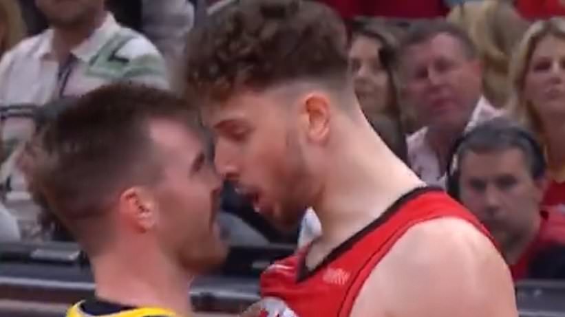Warriors star Pat Spencer headbutts opponent in wild scenes... before being congratulated by Draymond Green