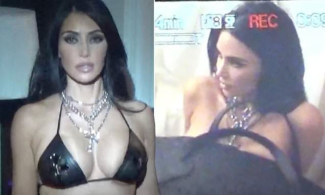 Kim Kardashian goes TOPLESS in raunchy hotel room photos