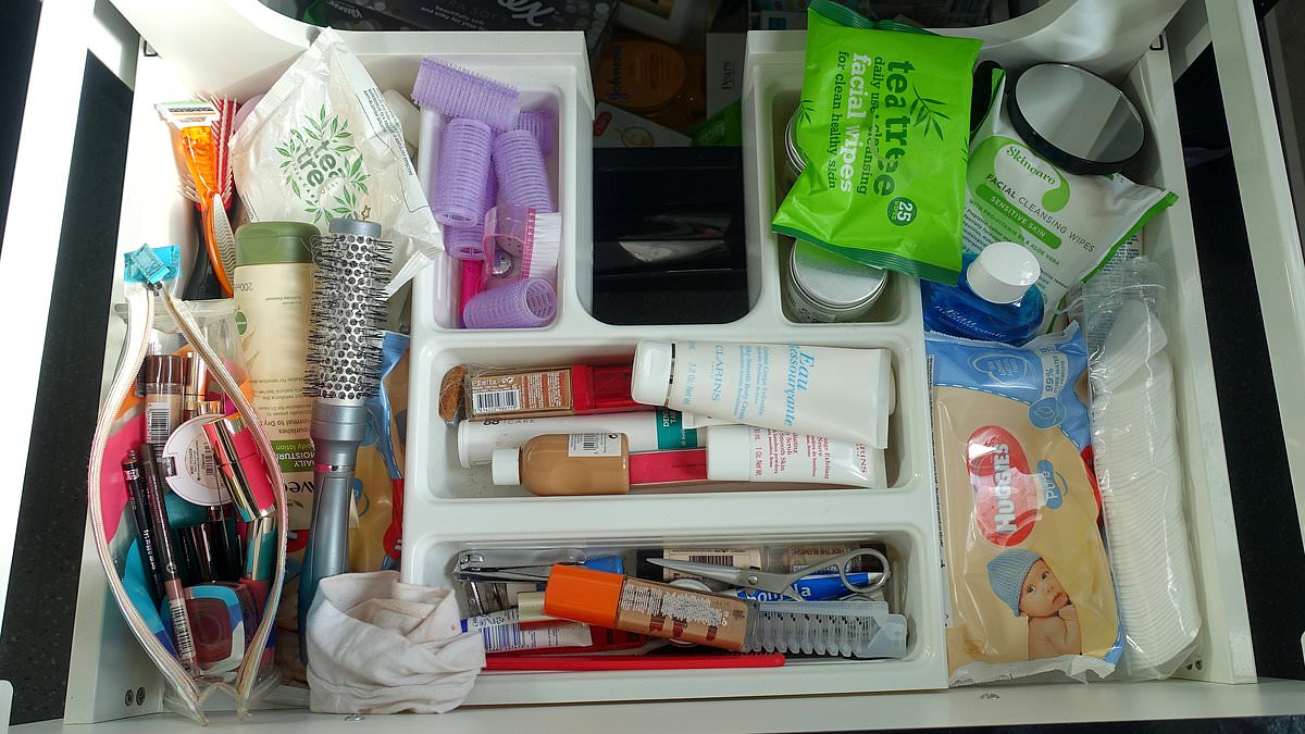 You're organising your bathroom cabinet wrong! Expert reveals the surprising items you should never store in there - including suncream