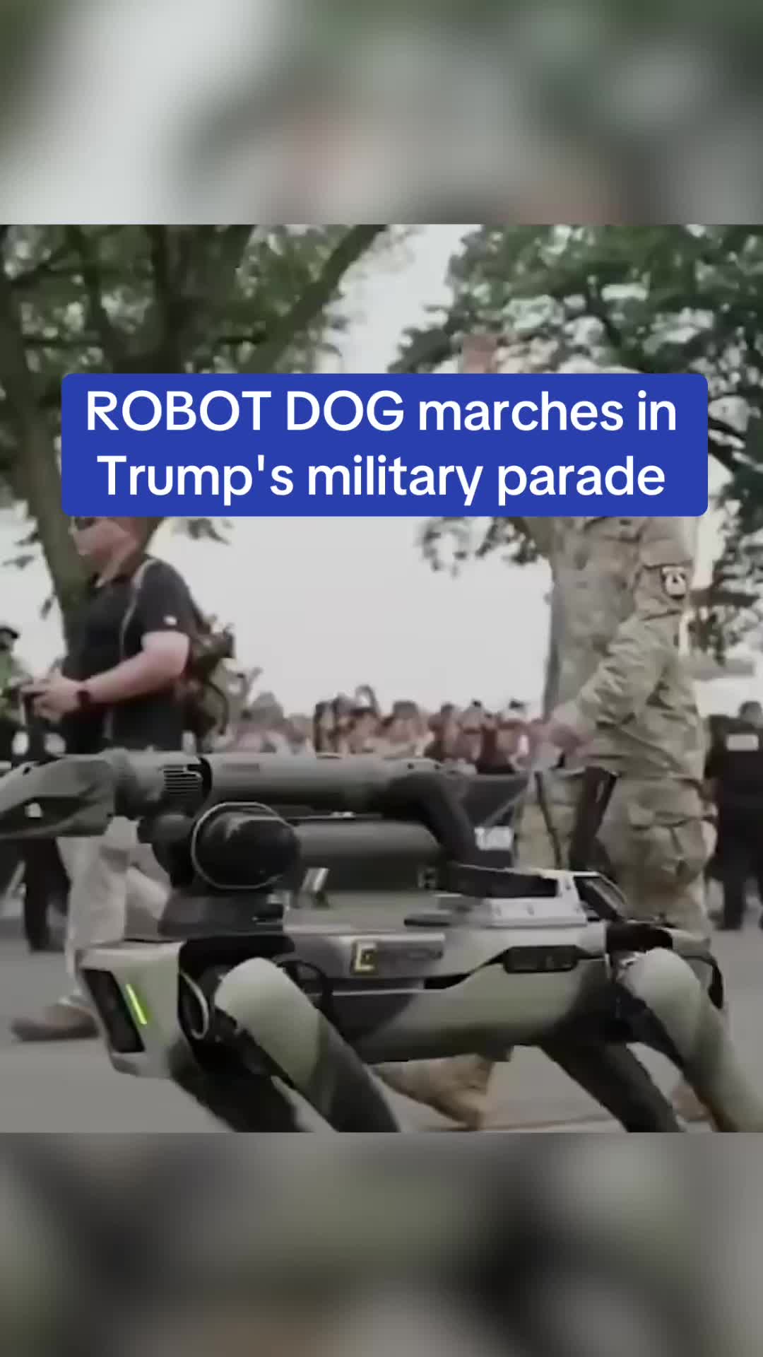 A robot dog was among the participants in President Trump's military parade. Follow live coverage of the event at DailyMail.com #news #trump #politics