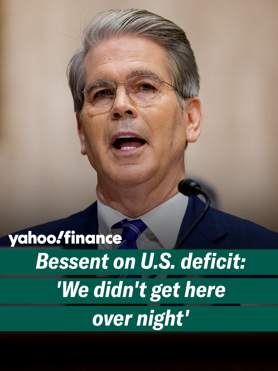 Bessent on U.S. deficit: &quot;We did not get here overnight.&quot; #yahoofinance #scottbessent #deficit #useconomy #spending