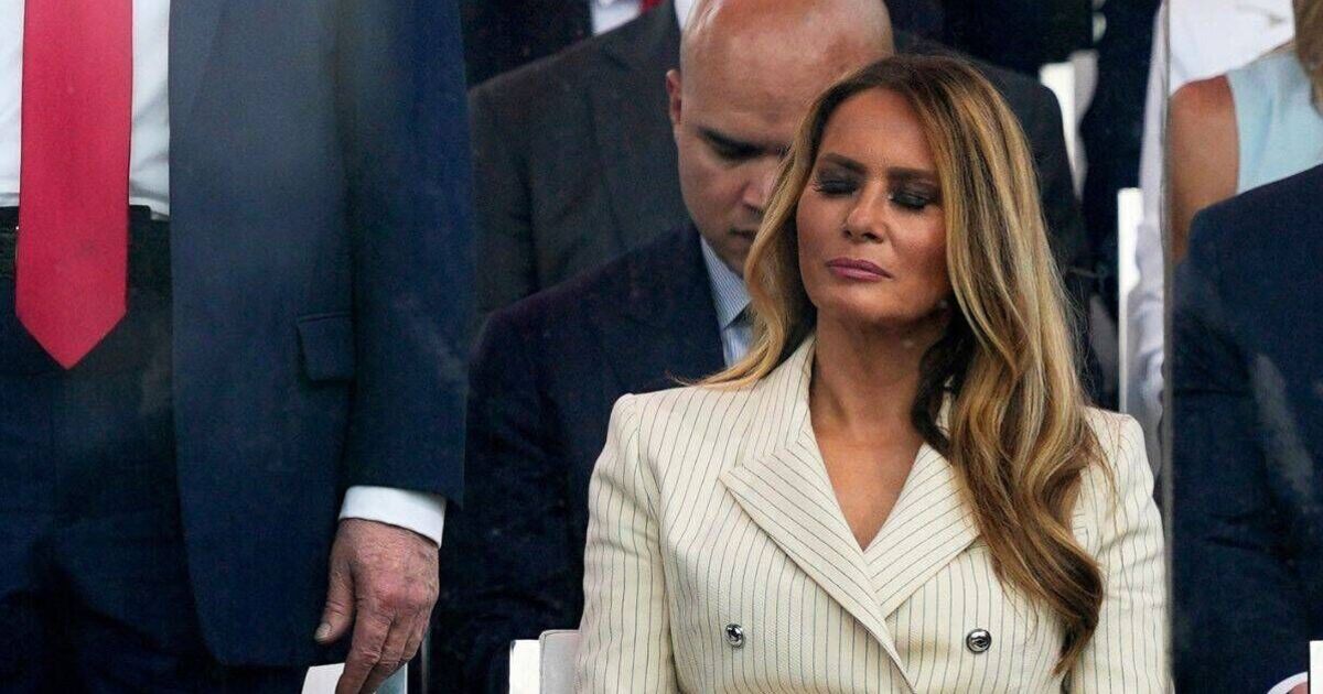 'Fake Melania Trump' theory spreads as 'body double falls asleep' at military parade