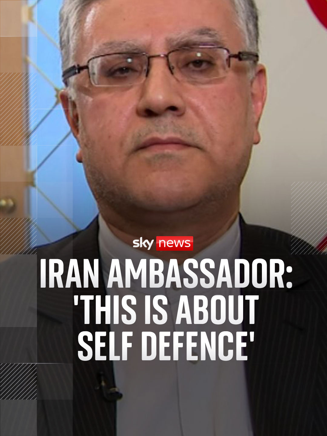 The Iranian ambassador to the UK, Seyed Ali Mousavi, spoke to Sky's Yalda Hakim on The World about Iran's conflict with Israel. Questioned on whether Iran has the capability to continue, he said it is &quot;a matter of principle&quot;. #Iran #Israel #MiddleEast #WorldNews