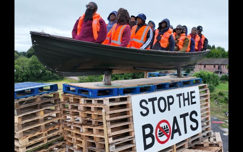 Moygashel 'stop the boats' bonfire with migrant effigies condemned by NI politicians