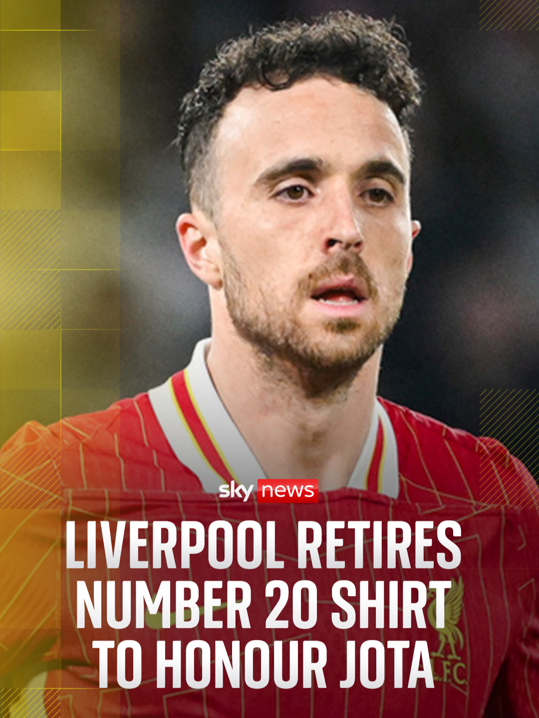 Liverpool have retired the number 20 shirt in honour of Diogo Jota - the first time it has made such a gesture. Newly-married Jota died alongside his brother, Andre, when his Lamborghini crashed in northern Spain on 3 July. #diogojota #number20 #Liverpool
