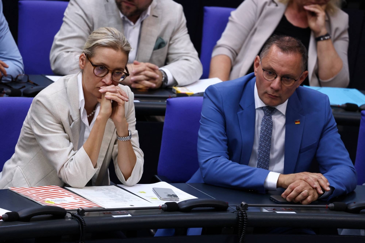 Isolated and fearing a ban, Germany's far-right tones down the rhetoric