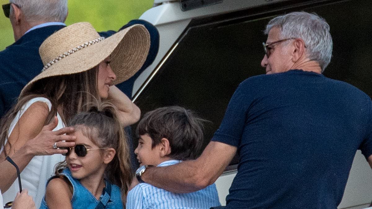 Hosting A-listers is child's play! The Clooneys and their twins welcome stars to $100million Lake Como villa