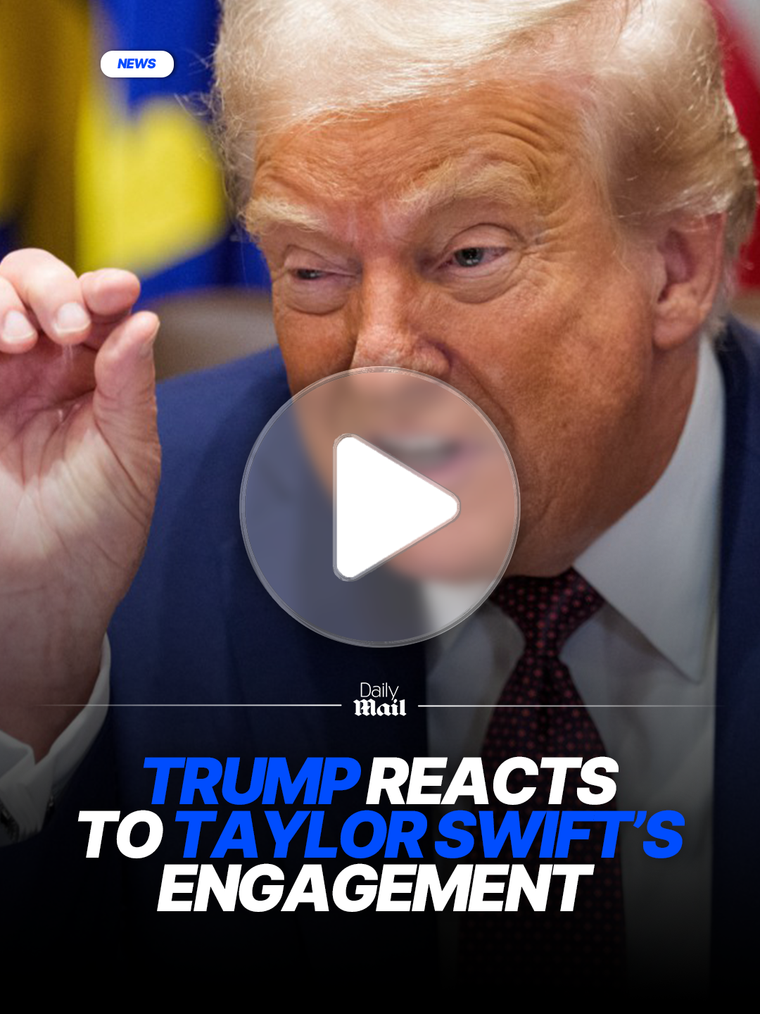 President Donald Trump reacted to Taylor Swift and Travis Kelce’s engagement after a reporter broke the news to him during a press conference. #trump #whitehouse #taylorswift #traviskelce