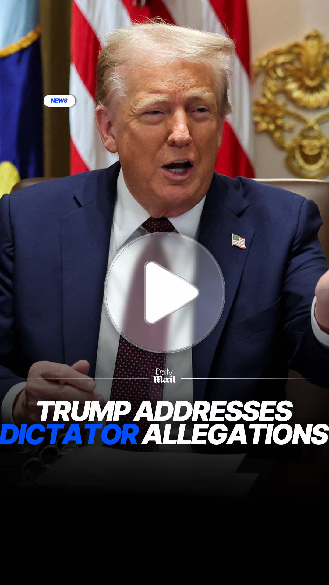 During a cabinet meeting, Trump responded again to allegations that he's a dictator. He joked that 'a lot of people' say they'd 'rather have a dictator,' before clarifying that he is not one. #news #politics #trump