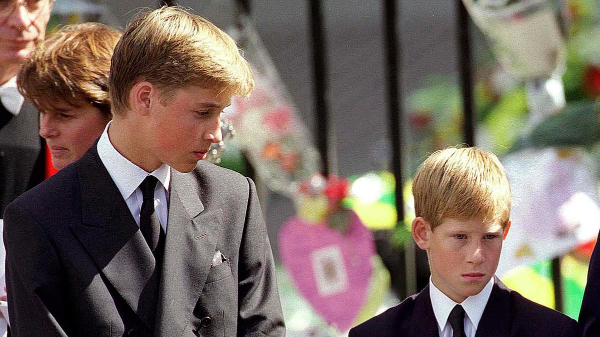 Princess Diana's last conversation with William before she died was about their shared concern that he was 'overshadowing Harry', royal author claims