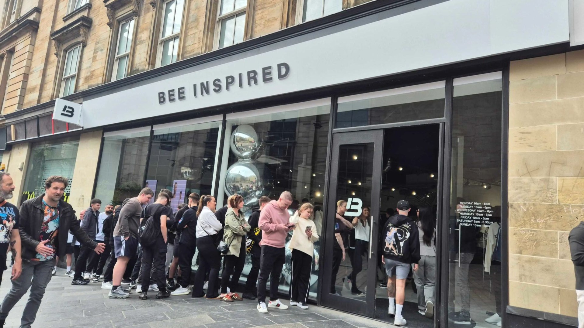 Fashion fans queue as new flagship store for brand loved by Messi opens