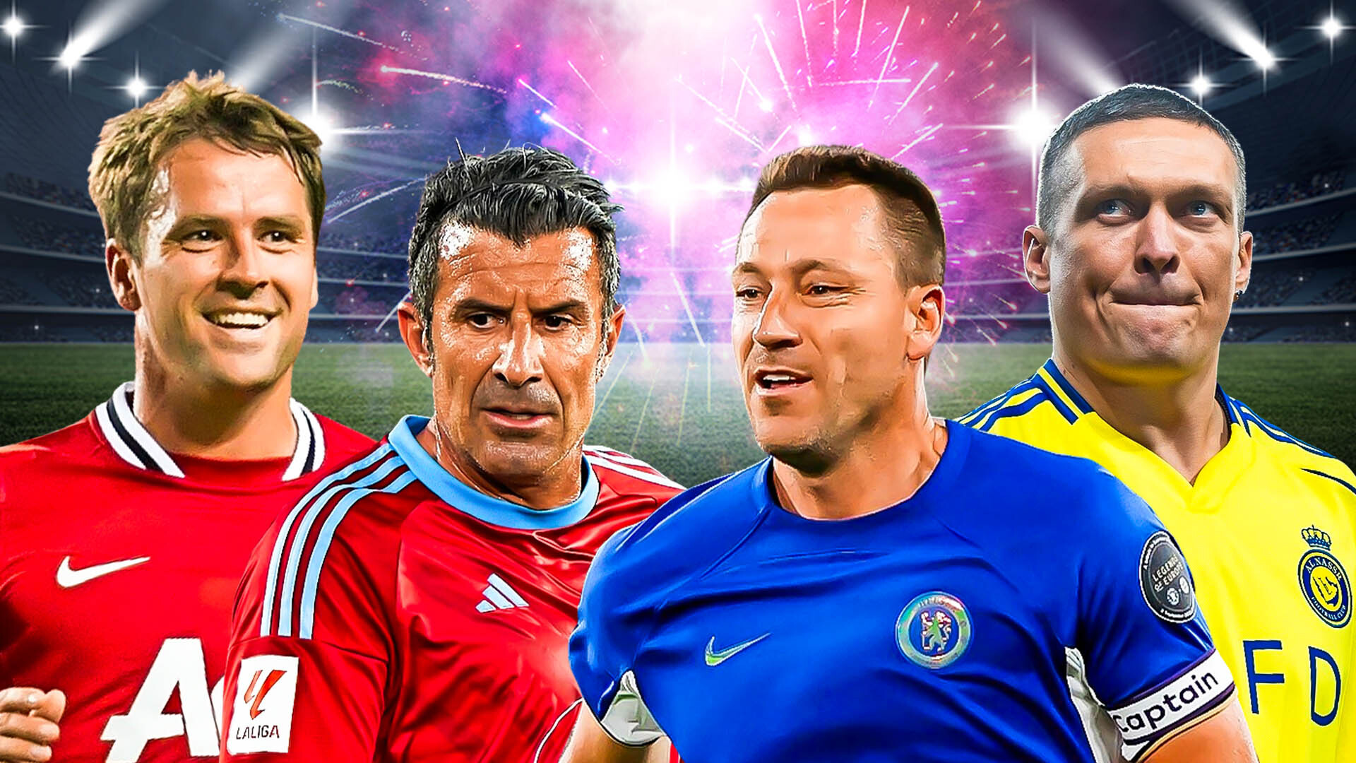 Legends Charity Game LIVE SCORE: Latest as Figo, Nani, Terry &amp; Usyk feature