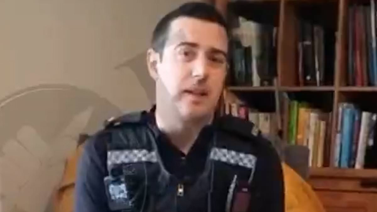 Moment British cops tell American woman to apologise for online posts