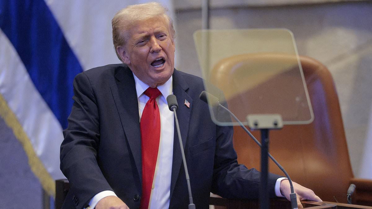 Trump slams Biden and Obama in Knesset speech