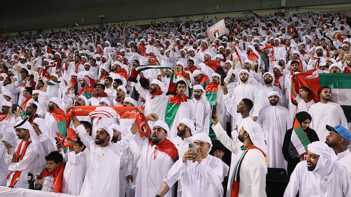 Furious UAE fans chuck sandals and plastic bottles tensions boil over
