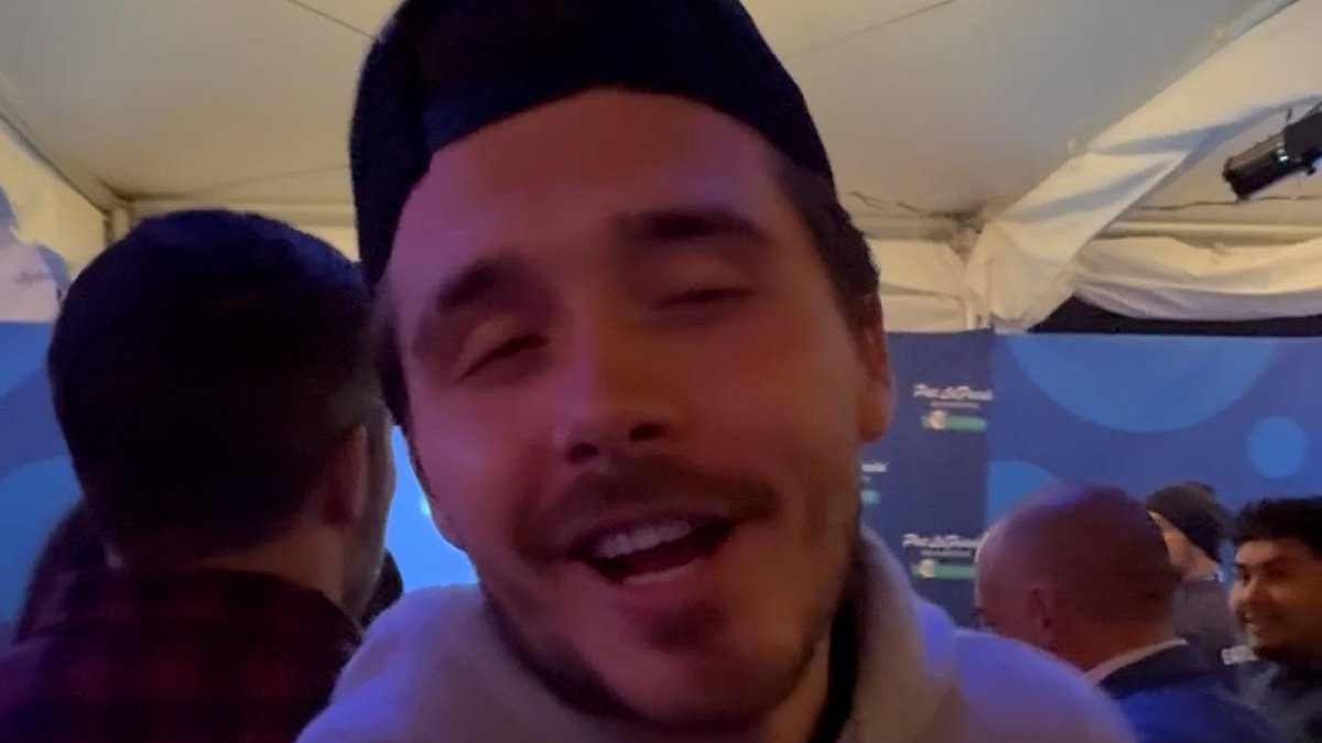 Moment Brooklyn Beckham is asked about his mother Victoria's Netflix documentary... after skipping the premiere amid family feud