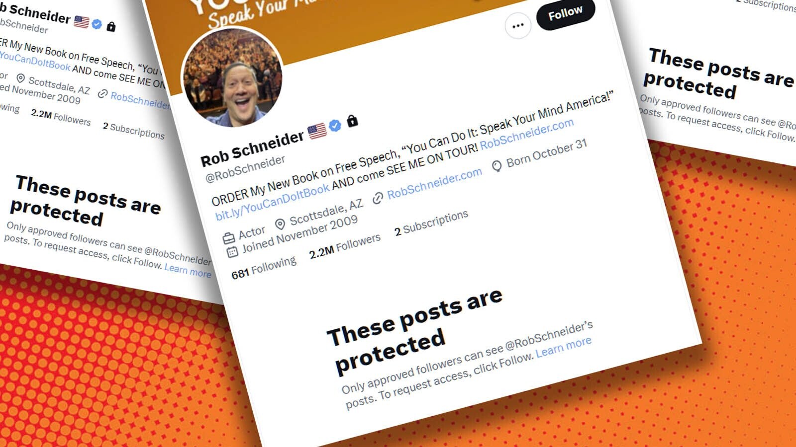 Rob Schneider’s Fans Freak Out After His Twitter Account Disappears