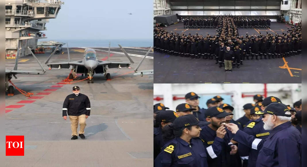 Dinner, songs, yoga & more: How PM Modi spent Diwali with Navy on INS Vikrant; watch MiG-29s in action