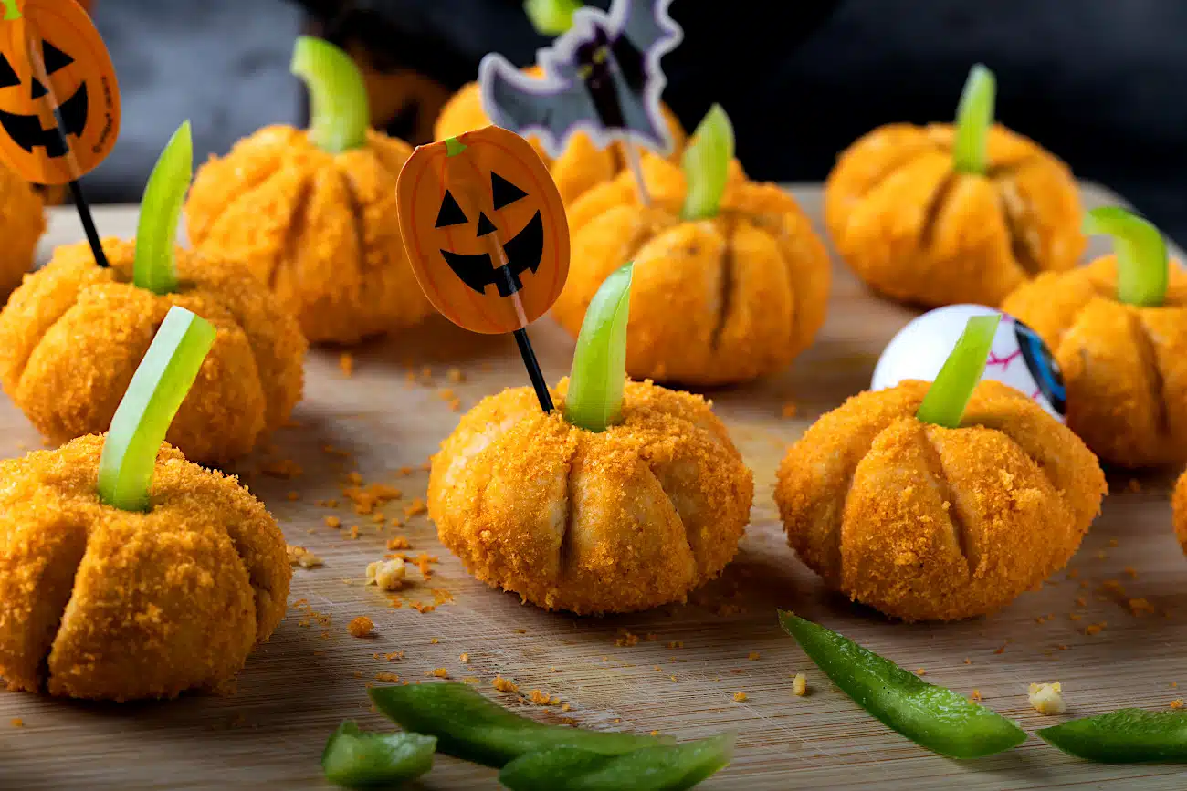 Halloween Pumpkin Cheese Balls