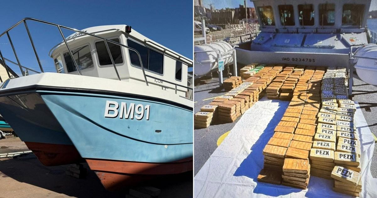 Fishing boat linked to £100,000,000 cocaine smuggling plot into UK up for auction