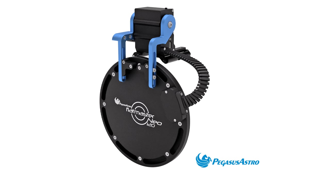 Pegasus Astro Launches FlatMaster Neo 120: A Smart Retractable Flat Panel