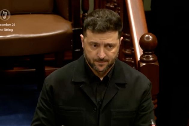 Volodymyr Zelensky address the Oireachtas