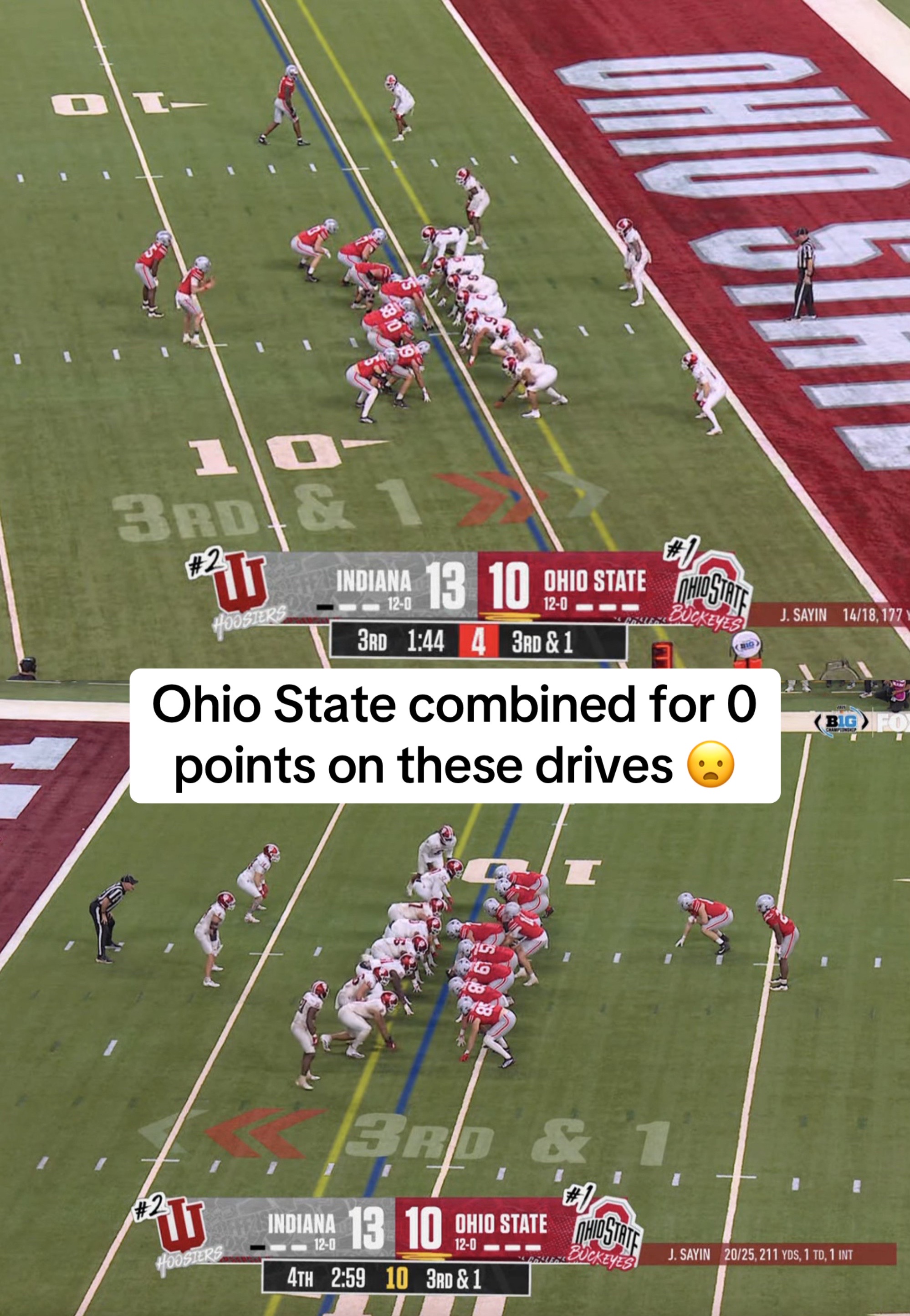 Ohio State combined for 0 points on these drives😦 #collegefootball