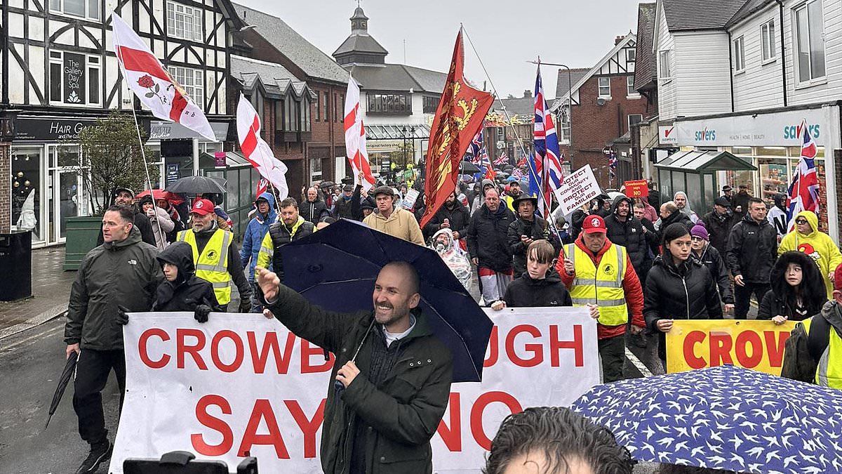 Protesters hit Crowborough over plan to house migrants