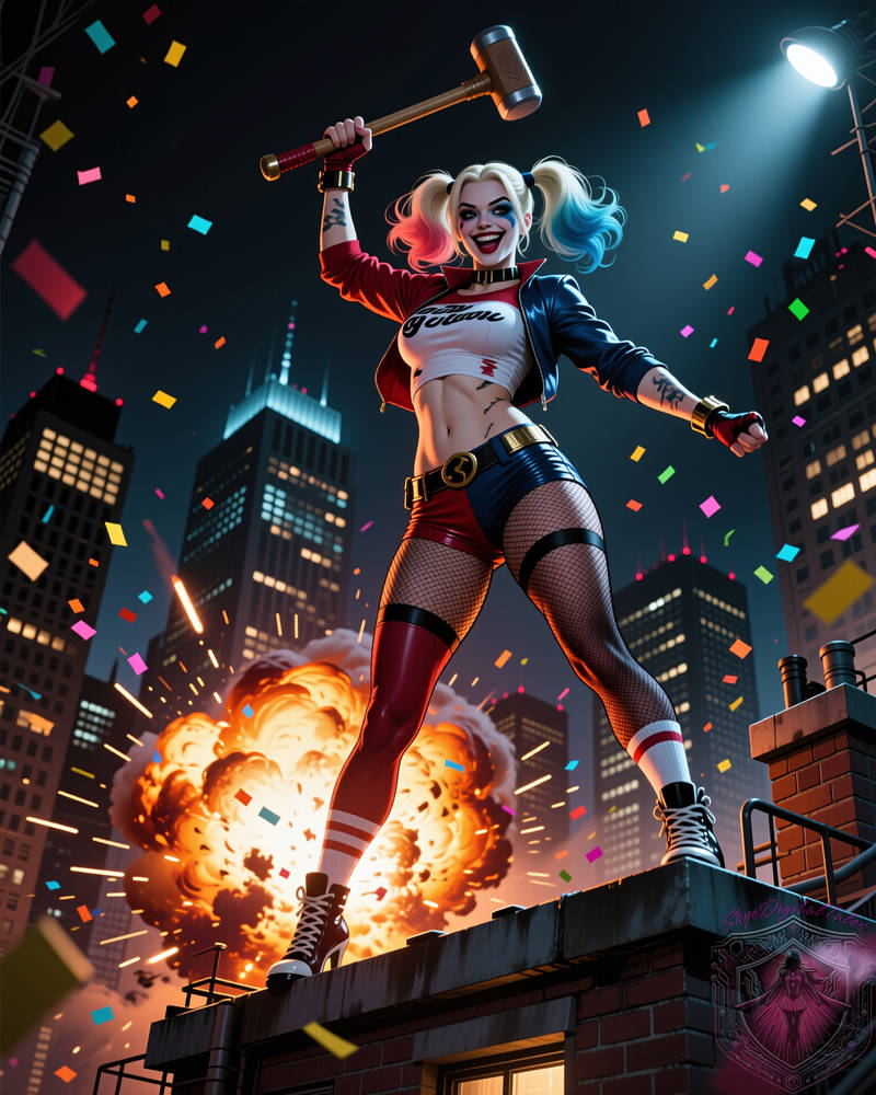 Harley Quinn - 2025-12-12 by SkyeDigitalTales on DeviantArt