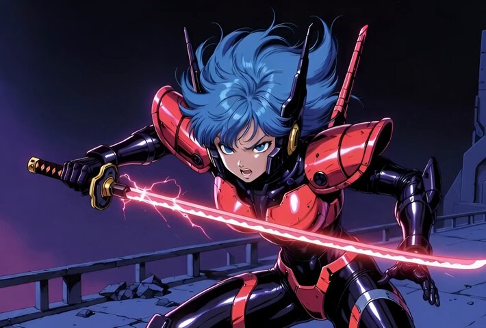 RT by @elonmusk: grok imagine is a mirror. the model reflects the density of your thought. do you want total control? update your app. the new model is god-tier. prompt one: generation. prompt two: animation. image prompt: A virtuosic, fierce female cybernetic anime warrior in her mid-20s,…
