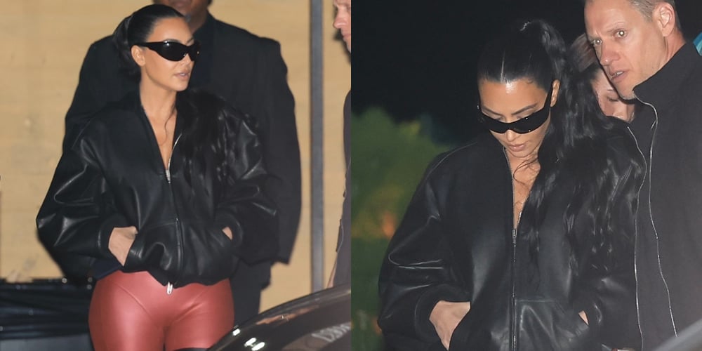 Kim Kardashian Wears Tight Red Pants to Dinner With Daughter North West &amp; Friends in Malibu | Just Jared: Celebrity News and Gossip