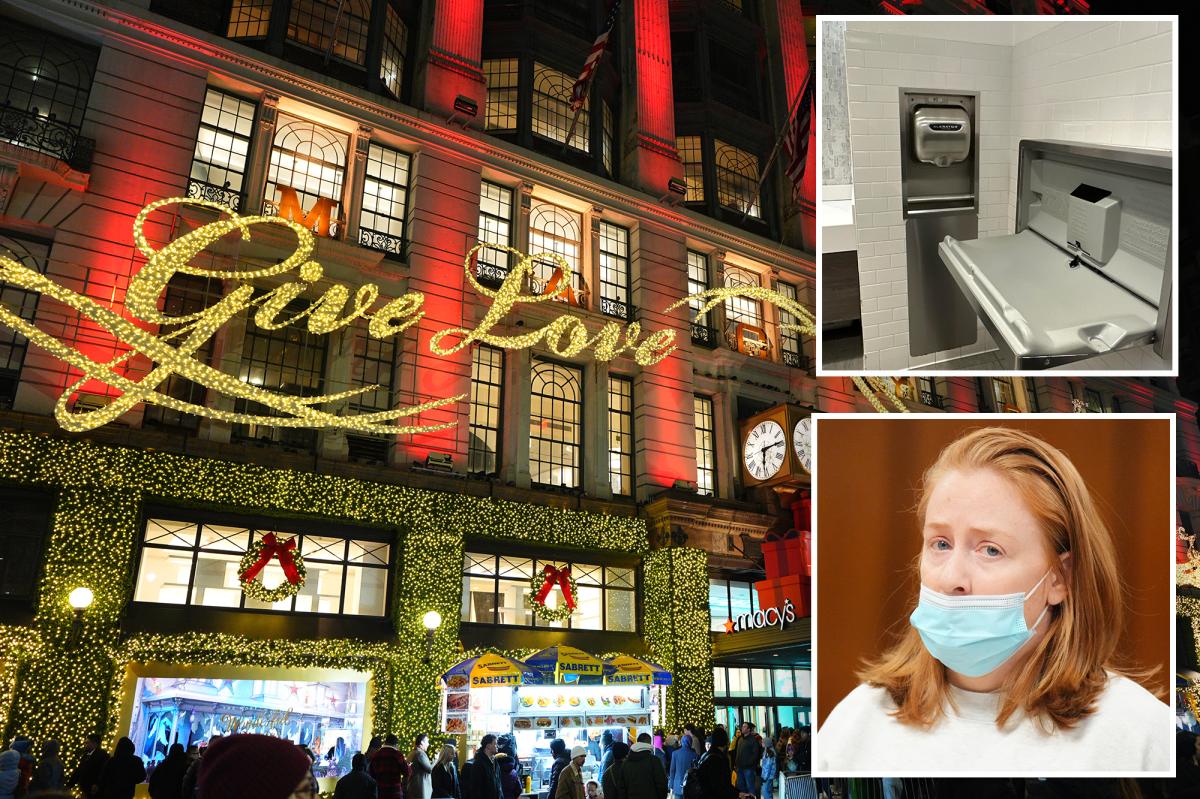 Woman stabbed in NYC Macy’s bathroom while changing baby was going off ‘mom’s instinct’ in fighting off homeless attacker