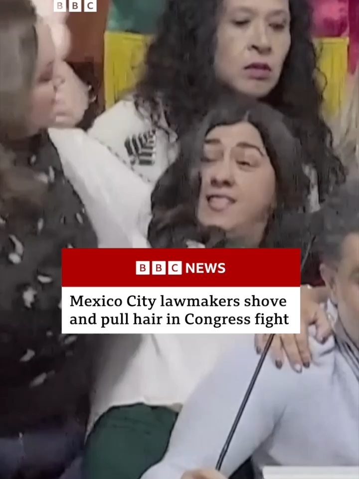 The fight broke out during a debate on plans to eliminate the city’s transparency agency and replace it with a new oversight body. #Mexico #MexicoCity #Congress #Brawl #BBCNews