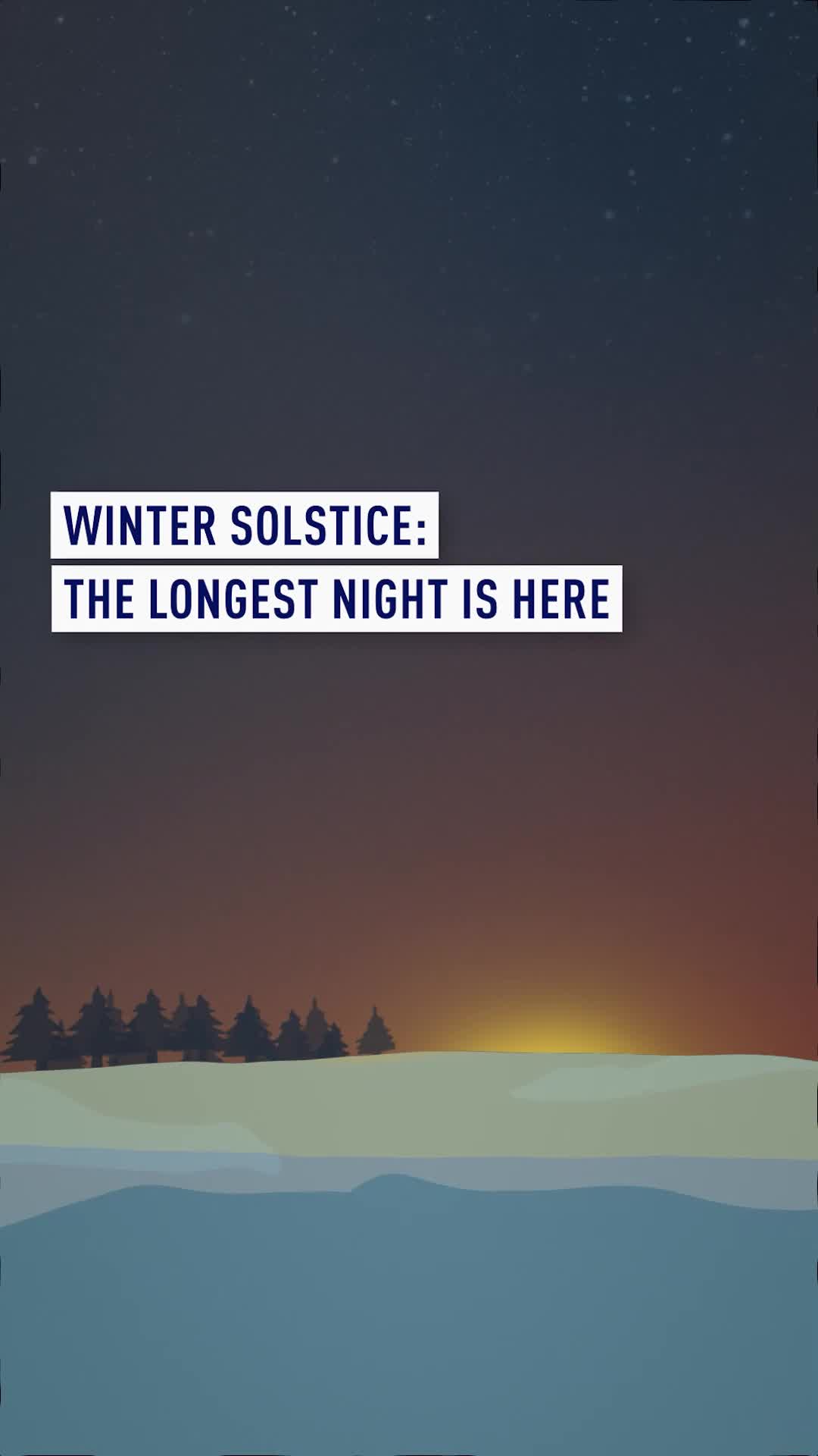 Today is the shortest day of the year — and the longest night. This moment is called the winter solstice. Learn more about the day, and how it is marked, by watching our animation 👆 #solstice #longestday