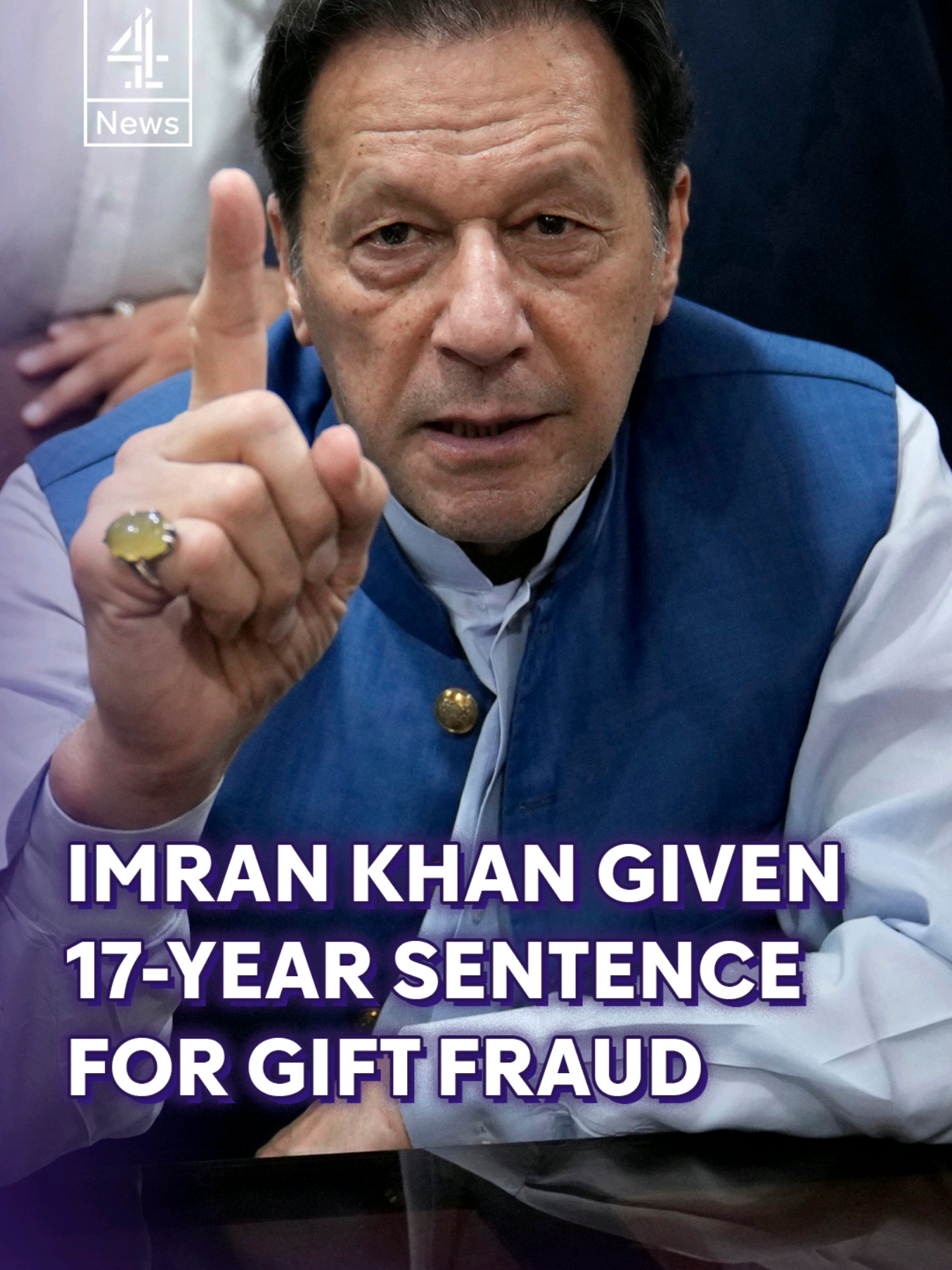 A Pakistan court has sentenced former Prime Minister Imran Khan and his wife to 17 years in prison in a case involving jewellery gifted during a Saudi state visit. The former cricket star and his wife Bushra Bibi are already serving sentences for previous convictions and the new ones are expected to run concurrently with their existing jail terms. Imran Khan and his supporters say that the multiple charges brought against him are without foundation and are aimed at blocking his political career. #ImranKhan #Pakistan #Cricket #PTI #C4News