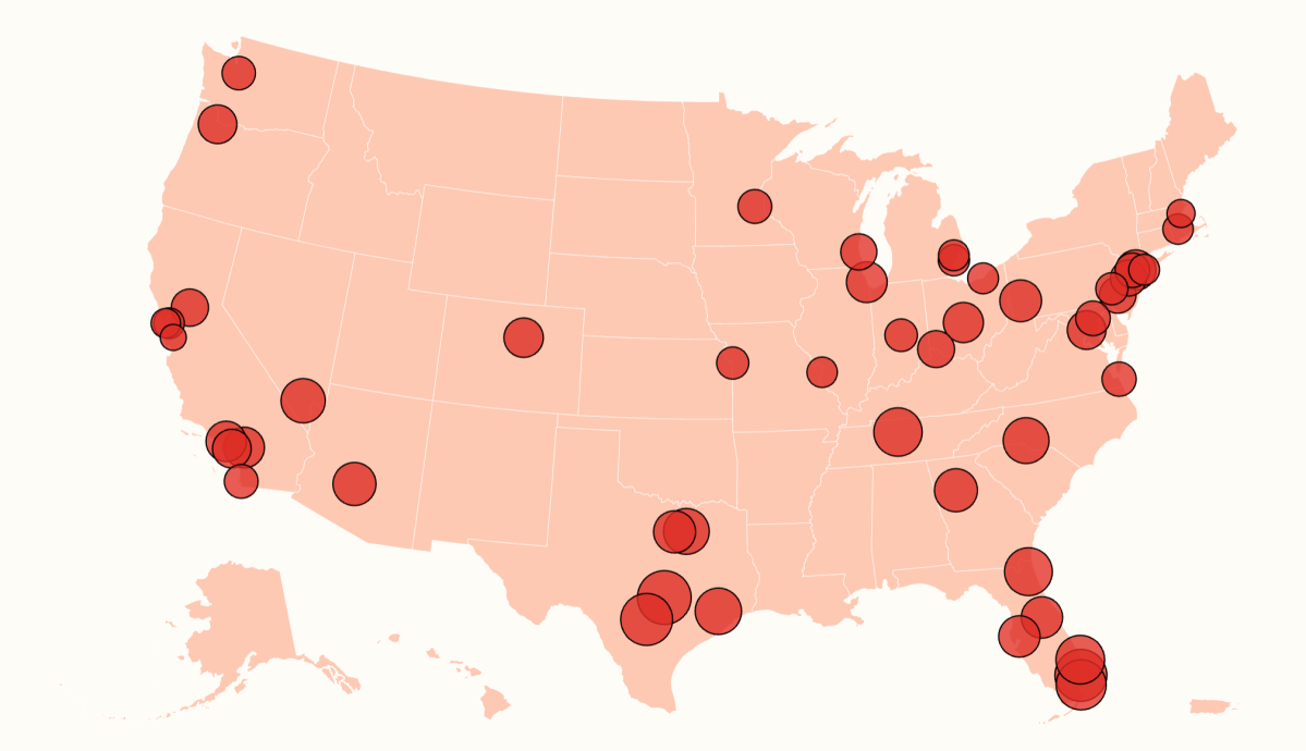 Map Shows Slowest Housing Markets Across US