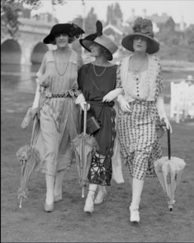 Three Royal Ascot Attendees, c1921.