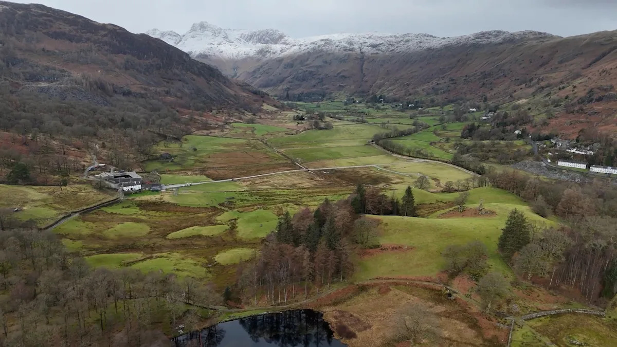 Video show England’s highest peak blanketed in snow
